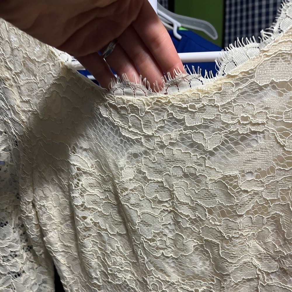 Lulu's Ivory Lace Sheath Mini Dress - Picture 11 of 16